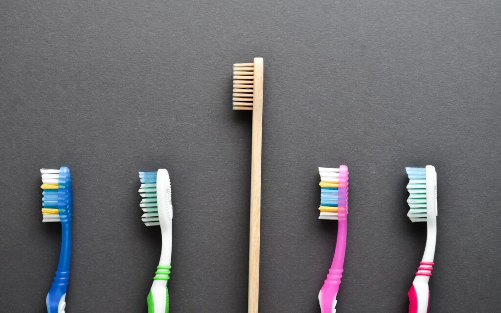 Collection of different toothbrush brands