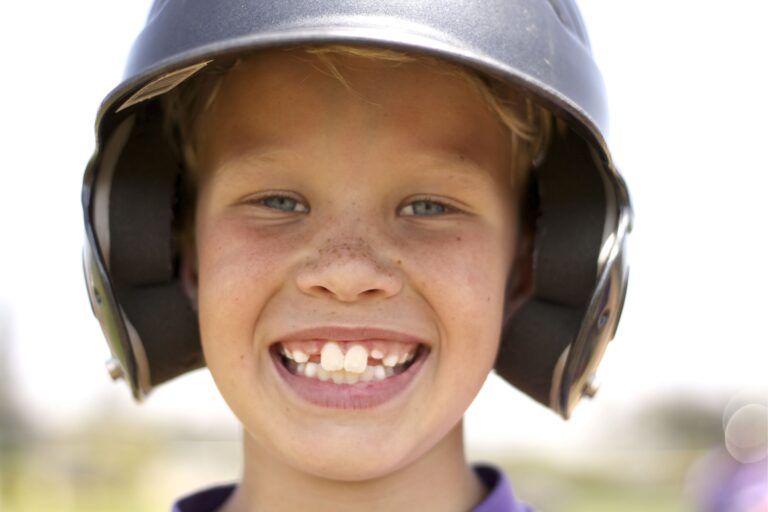 Child in Sports With Misaligned Teeth